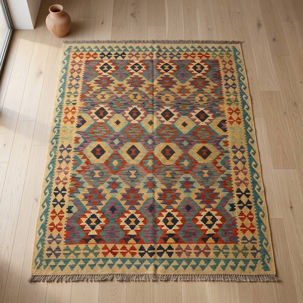 Heritage Mosaic Geometric Kilim Rug |293×202|