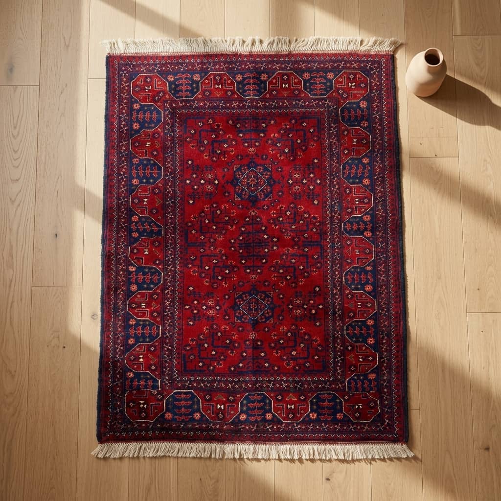 Heritage Crimson Afghan Accent Carpet | 100x150 |