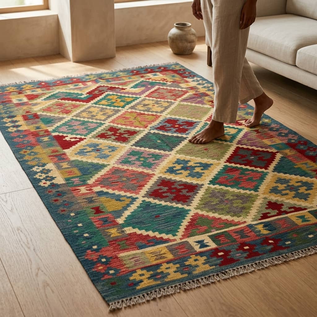 Heritage Mosaic Geometric Kilim Rug |294×199|