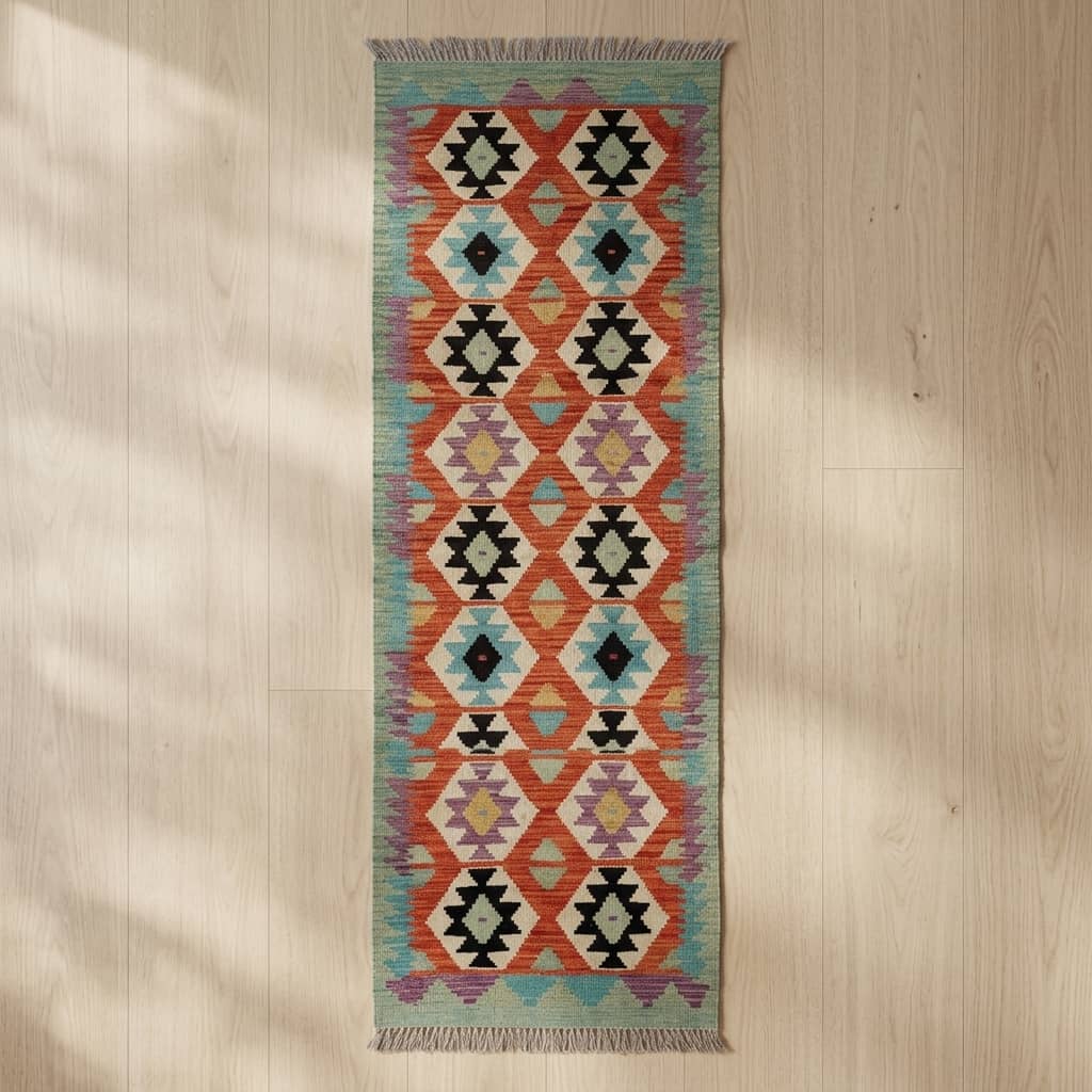 Prism Lattice Geometric Kilim Runner |305×80|
