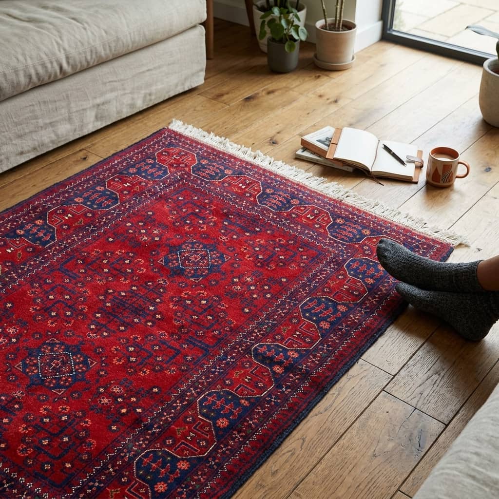 Heritage Crimson Afghan Accent Carpet | 100x150 |