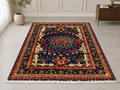 Traditional Persian Floral Area Rug – Navy Blue Oriental Design (200 x 300 cm)