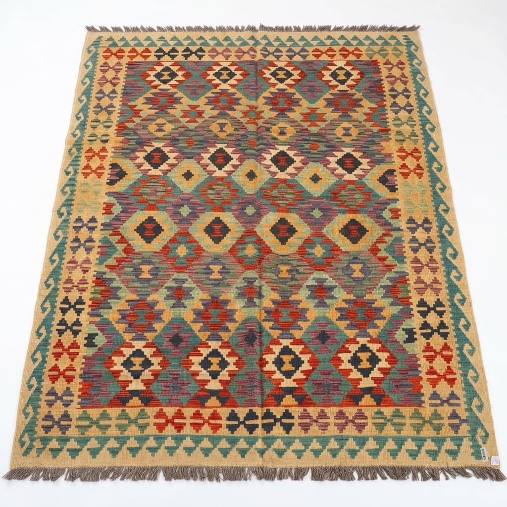 Heritage Mosaic Geometric Kilim Rug |293×202|