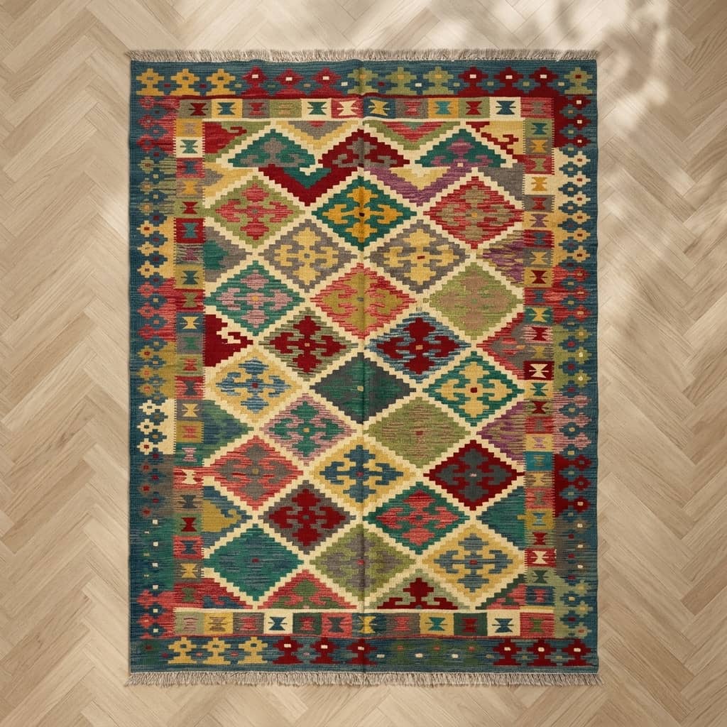 Heritage Mosaic Geometric Kilim Rug |294×199|