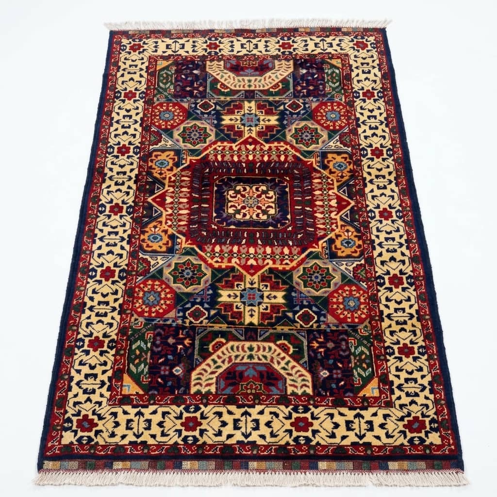 Imperial Medallion Afghan Accent Rug |100×150|